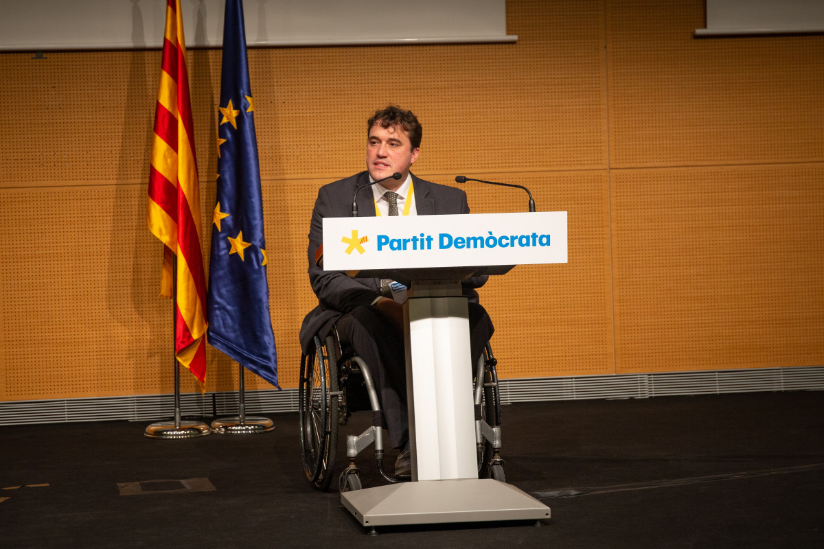 El presidente del PDeCAT, David Bonvehí, en un Consell Nacional del PDeCAT