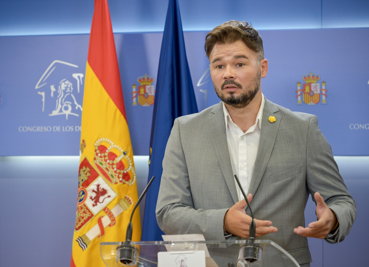 El portaveu d'ERC al Congrés dels Diputats, Gabriel Rufián. Madrid (Espanya), 8 de setembre del 2020.