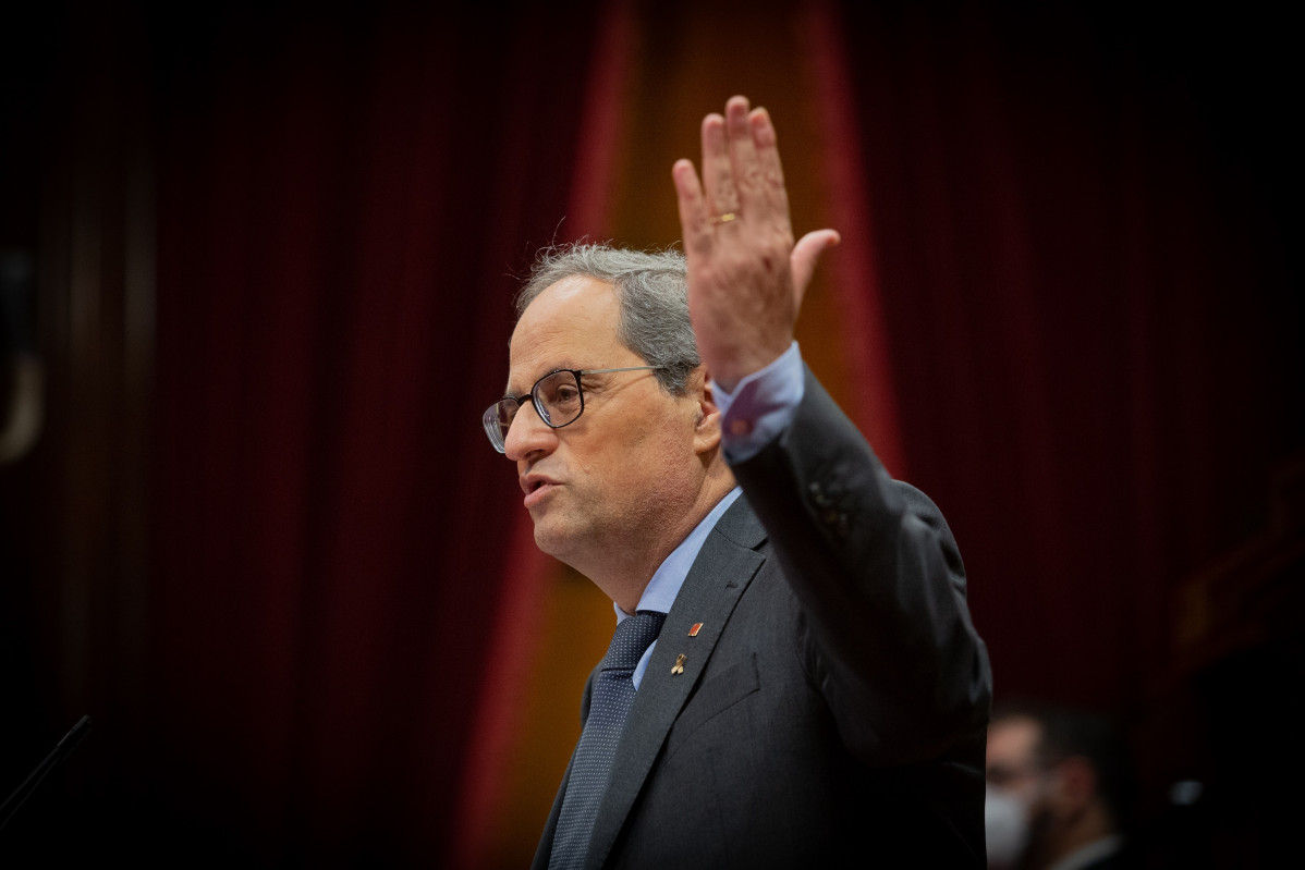 El presidente de la Generalitat, Quim Torra, en el Debate de Política General en el Parlament a 16 de septiembre de 2020