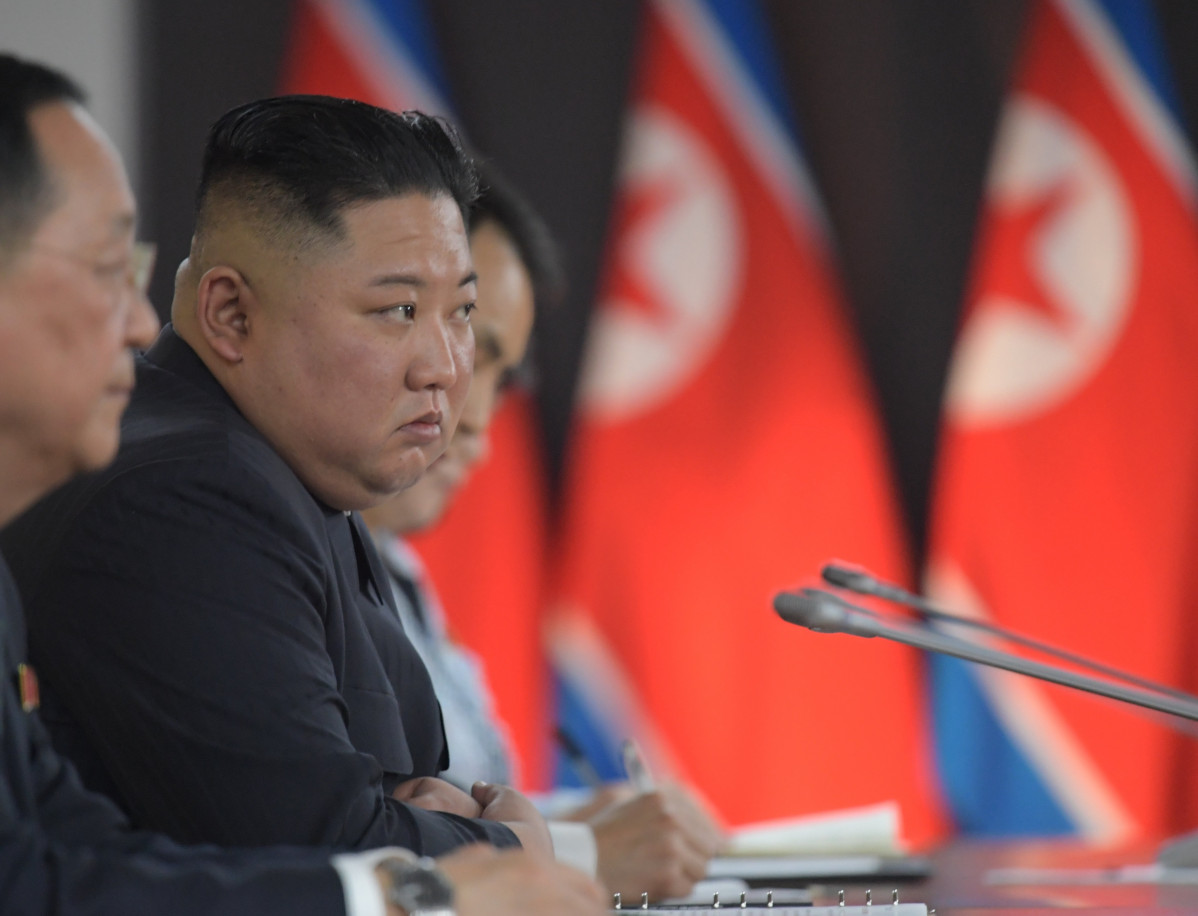 25 d'abril de 2019 - Vladivistok, Rússia: líder de l'estat de RPDC Kim Jong-un durant les negociacions. Les converses entre Rússia i Corea del Nord es van celebrar al territori de la Universitat Fe