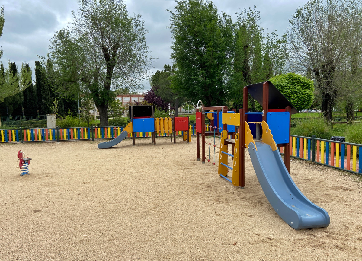 Vista general de un parque infantil de Madrid.