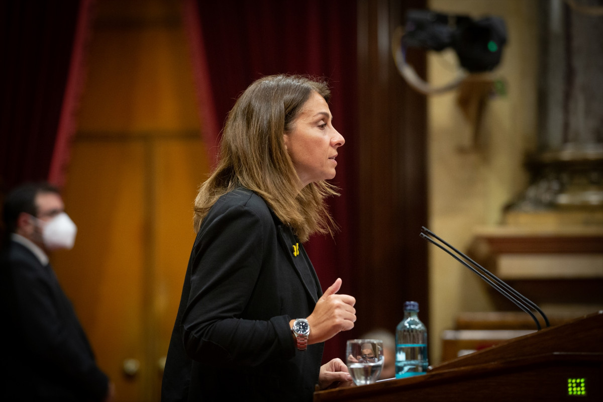 La portaveu del Govern, Meritxell Budó, al Parlament. Barcelona, Catalunya (Espanya), 30 de setembre del 2020.