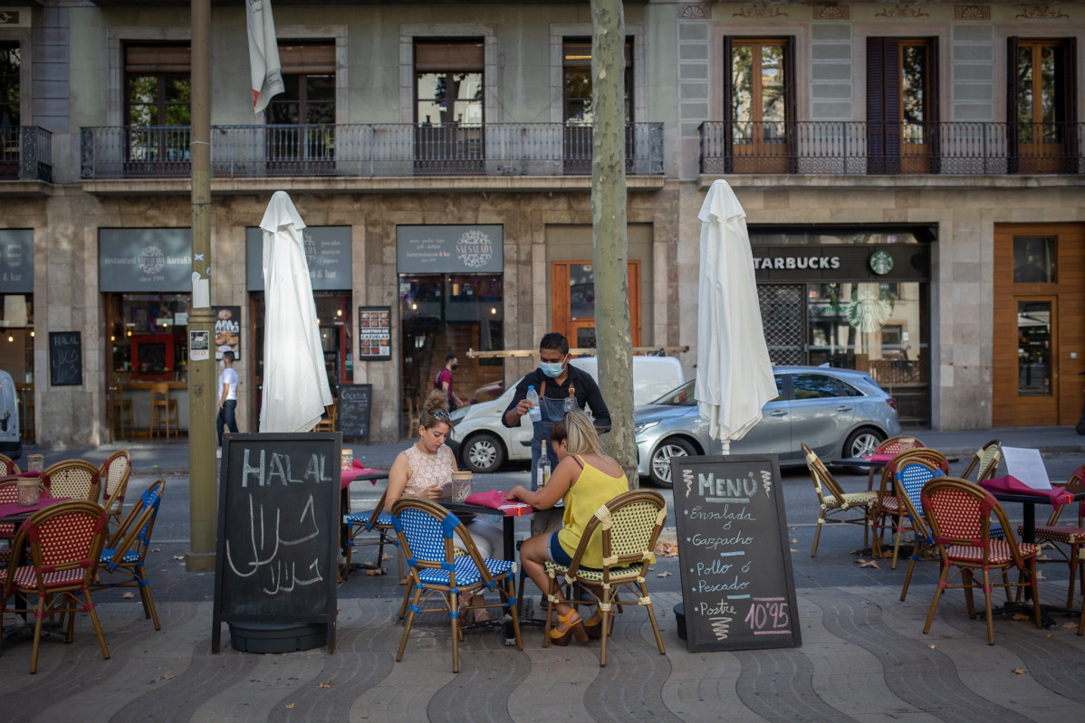 Terraza de un bar en Barcelona