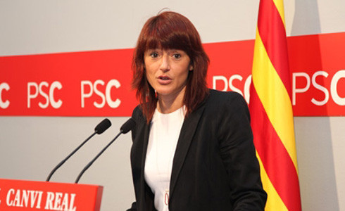 9Laia Bonet en la sede del PSC