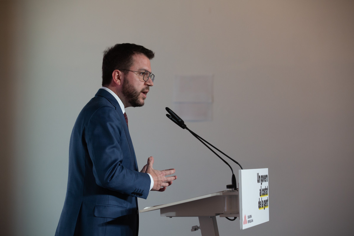 El candidato de ERC a la Presidencia de la Generalitat, Pere Aragonès, en una imagen de archivo.