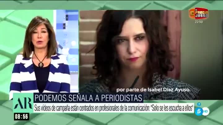 Ana Rosa, el periodismo y Podemos. AR12A     Pueden atacarnos, pero no van a silenciarnos.