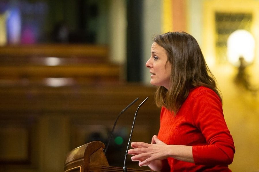 La diputada de la CUP Mireia Vehí interviene en el Pleno del Congreso. Foto de archivo.