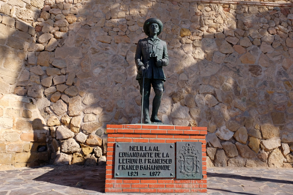 La estatua de Francisco Franco en Melilla