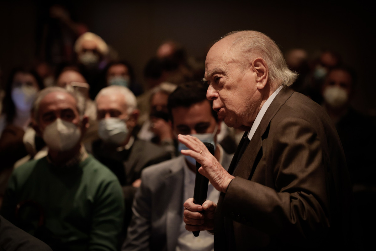 El expresidente de la Generalitat, Jordi Pujol, durante su intervención.