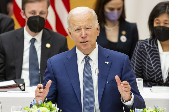 EuropaPress 4471440 24 may 2022 japan tokyo us president joe biden speaks during the quad