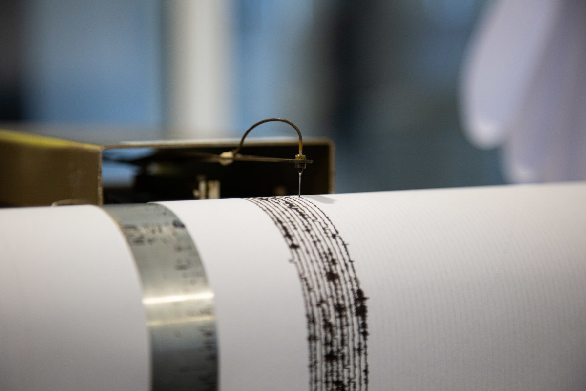 EuropaPress 4693877 april 12 2019 ponta delgada azores portugal an analog seismograph is seen