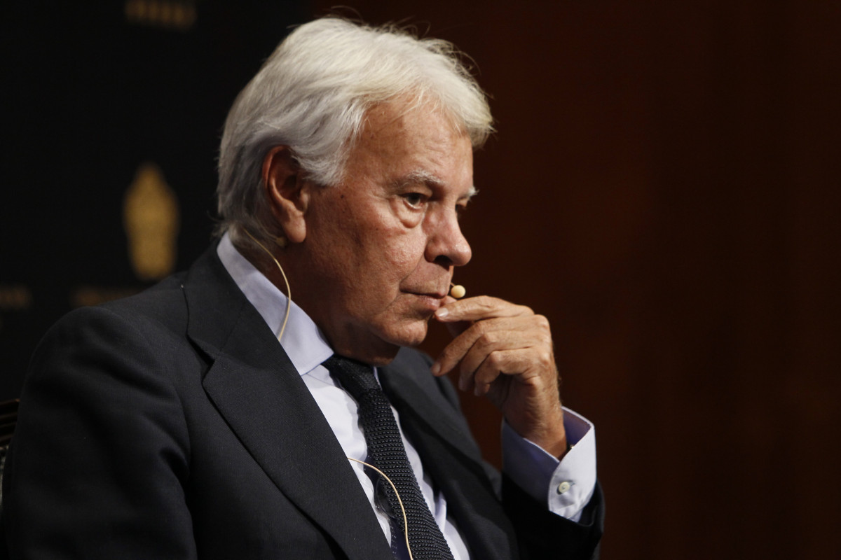 El expresidente del Gobierno Felipe González, durante la conferencia 'Crisis de las reglas del juego' en el Hotel GPRO Valparaíso, en Palma (Palma de Mallorca) a 17 de octubre de 2019.