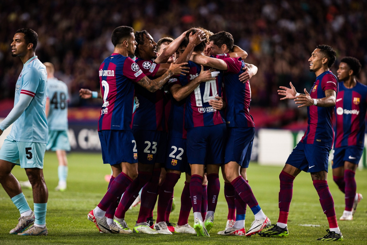 EuropaPress 5450164 joao felix of fc barcelona celebrates goal during the uefa champions league