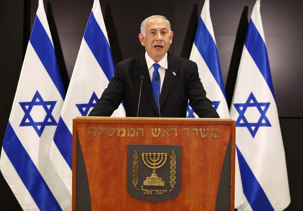 EuropaPress 5492242 tel aviv april 11 2023    israeli prime minister benjamin netanyahu speaks