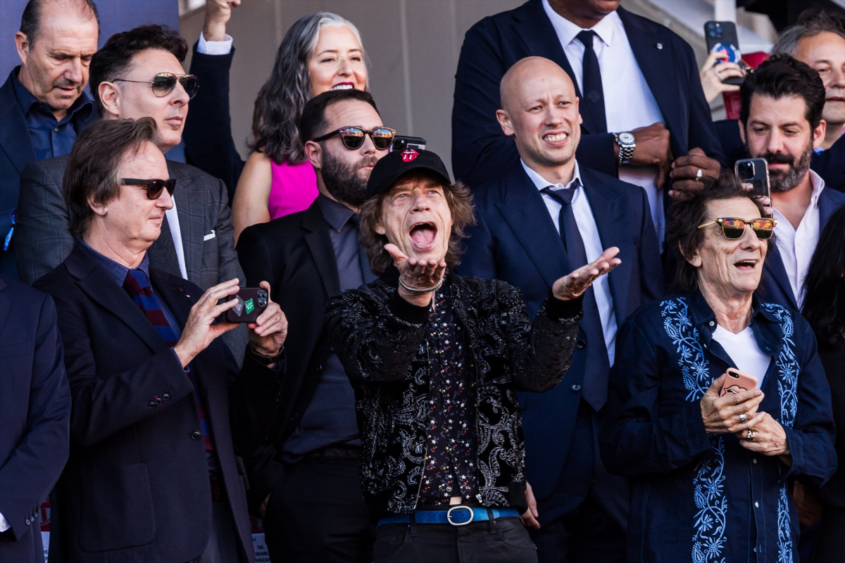 EuropaPress 5540136 mick jagger and ronnie wood of the rolling stones are seen during the