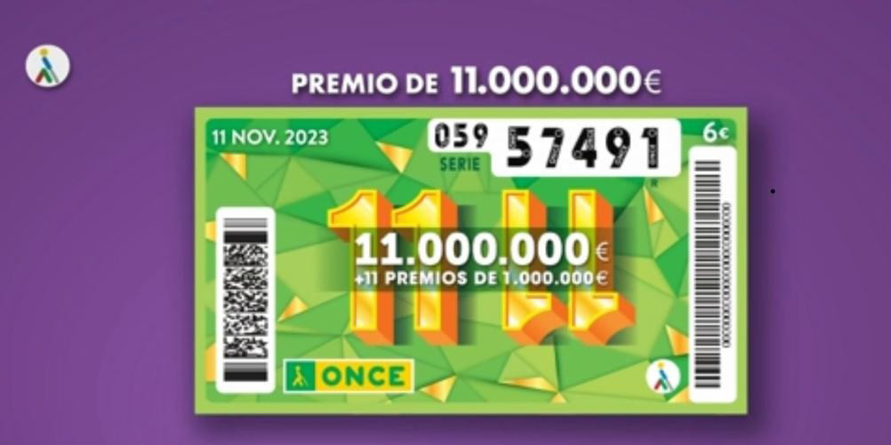 Número premiado en el Extra 11 del 11 de la ONCE 2023