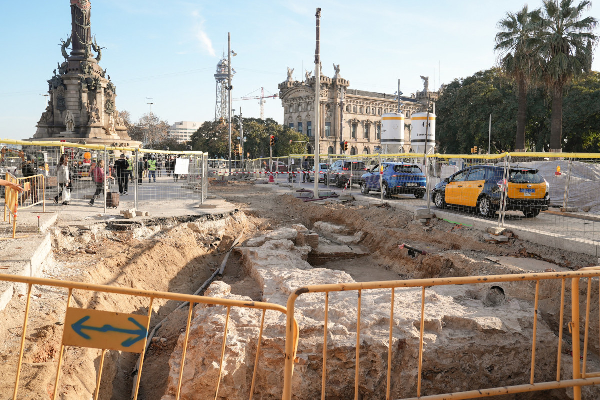 Los restos arqueológicos que han quedado al descubierto por las obras de reurbanización de La Rambla.