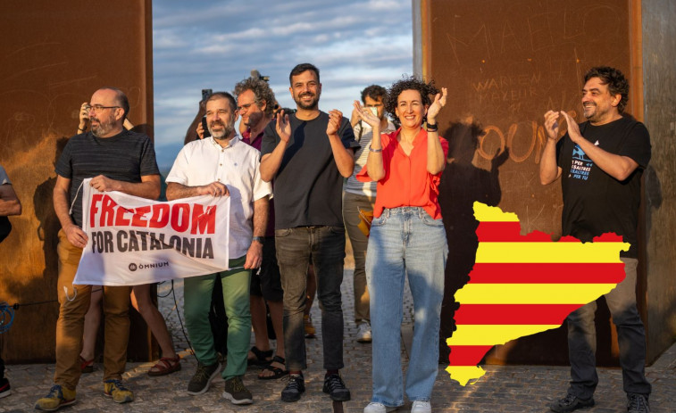 Ya están en Catalunya: Rovira, Wagensberg, Serra, Rodríguez y Campmajó cruzan la frontera en La Jonquera