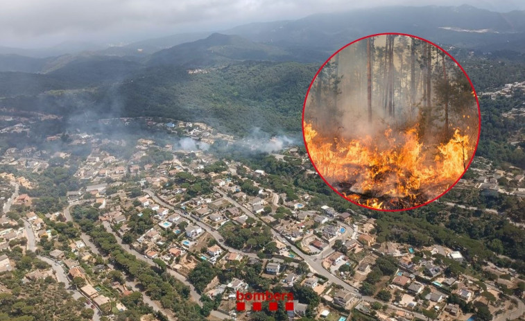 Se incendia el jardín de una casa de Lloret de Mar pero los Bombers lo apagan a tiempo