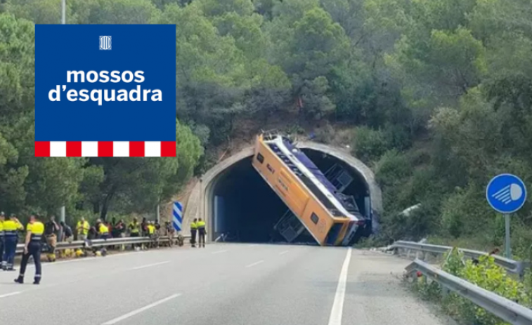 La posible causa que los Mossos creen que provocó el accidente de autobús en la C-32