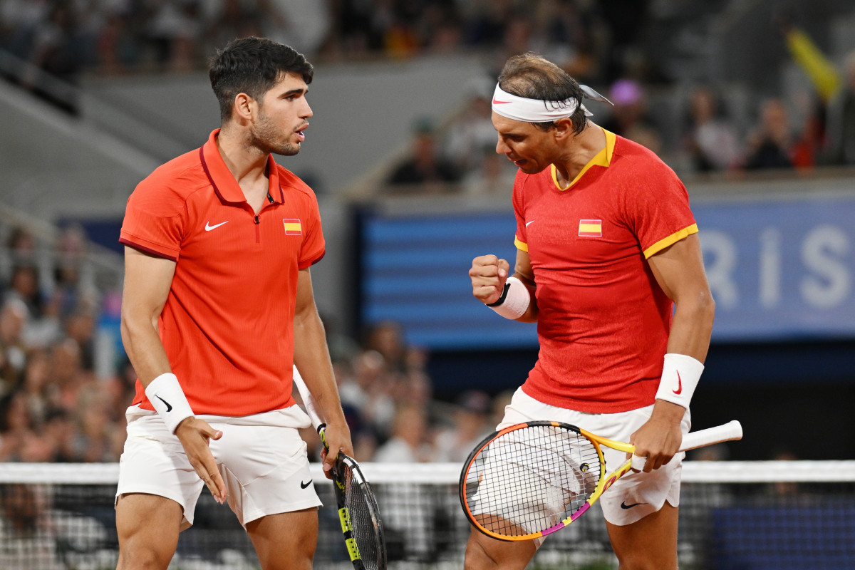 EuropaPress 6113547 27 july 2024 france paris spanish tennis players rafael nadal and carlos