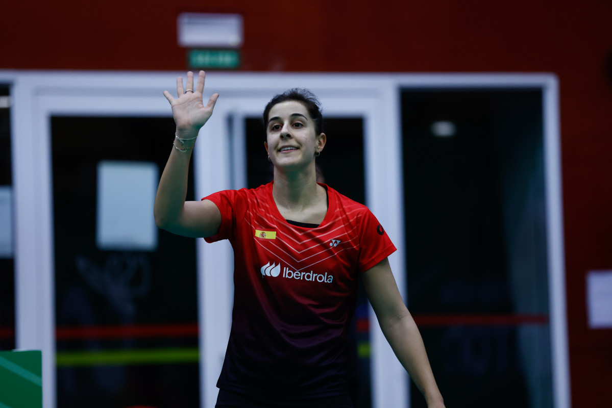 EuropaPress 5626275 carolina marin of spain celebrates after winning against judith mair of