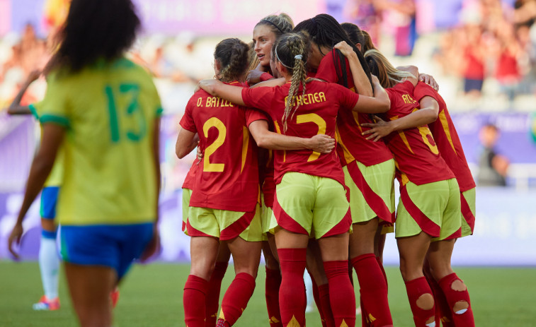 Pleno en la fase previa: España pasa a los cruces como primera tras ganar a Brasil (0-2)