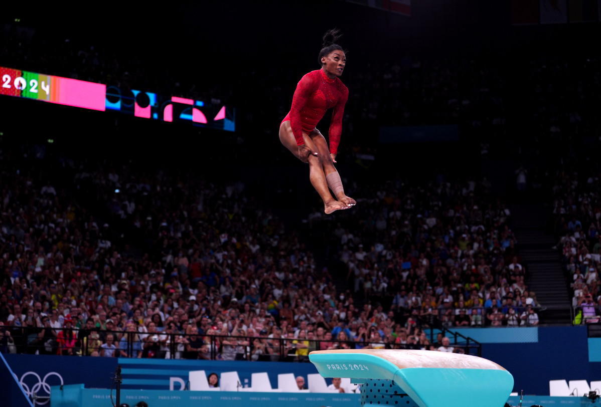 EuropaPress 6132829 03 august 2024 france paris usas simone biles competing in the womens vault