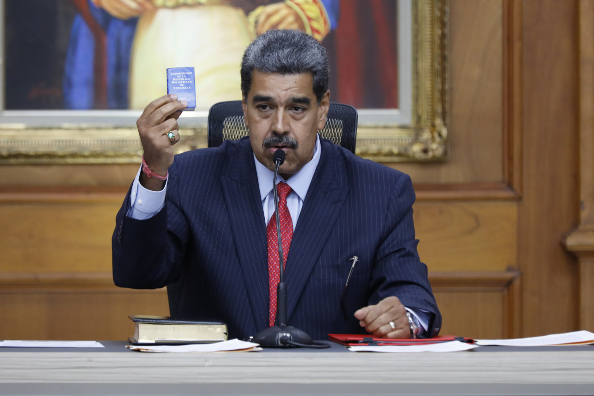 EuropaPress 6125044 31 july 2024 venezuela caracas venezuelan president nicolas maduro holds