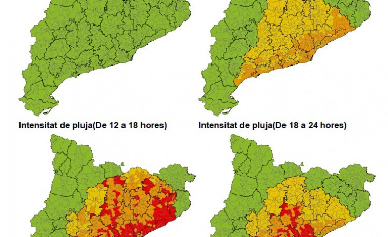 Protecció Civil mantiene el Inuncat por lluvias intensas previstas este miércoles por la tarde