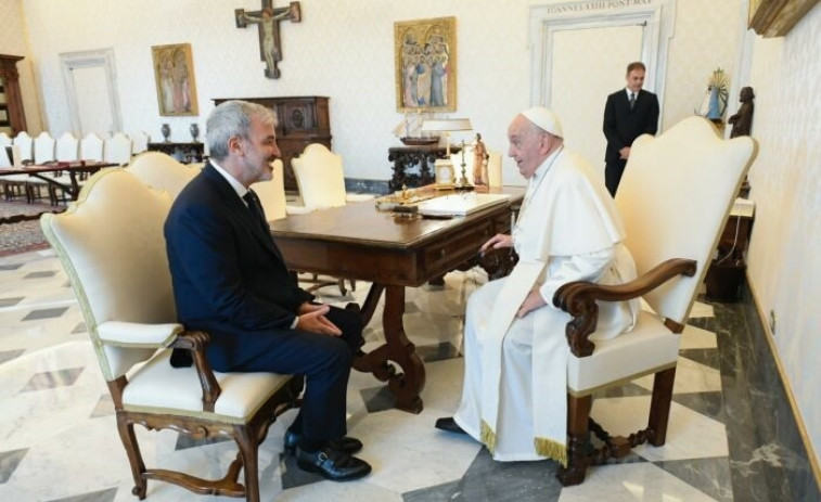 El Papa Francisco recibe a Collboni en una audiencia privada en el Vaticano