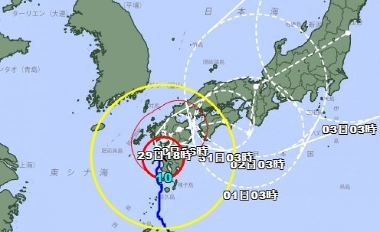 Heridas 40 personas por el paso del tifón 'Shanshan' por el suroeste de Japón