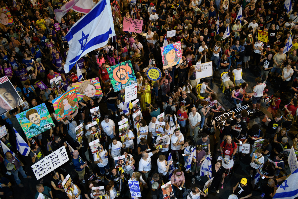 EuropaPress 6186620 august 31 2024 tel aviv israel large protest was held in tel aviv attended