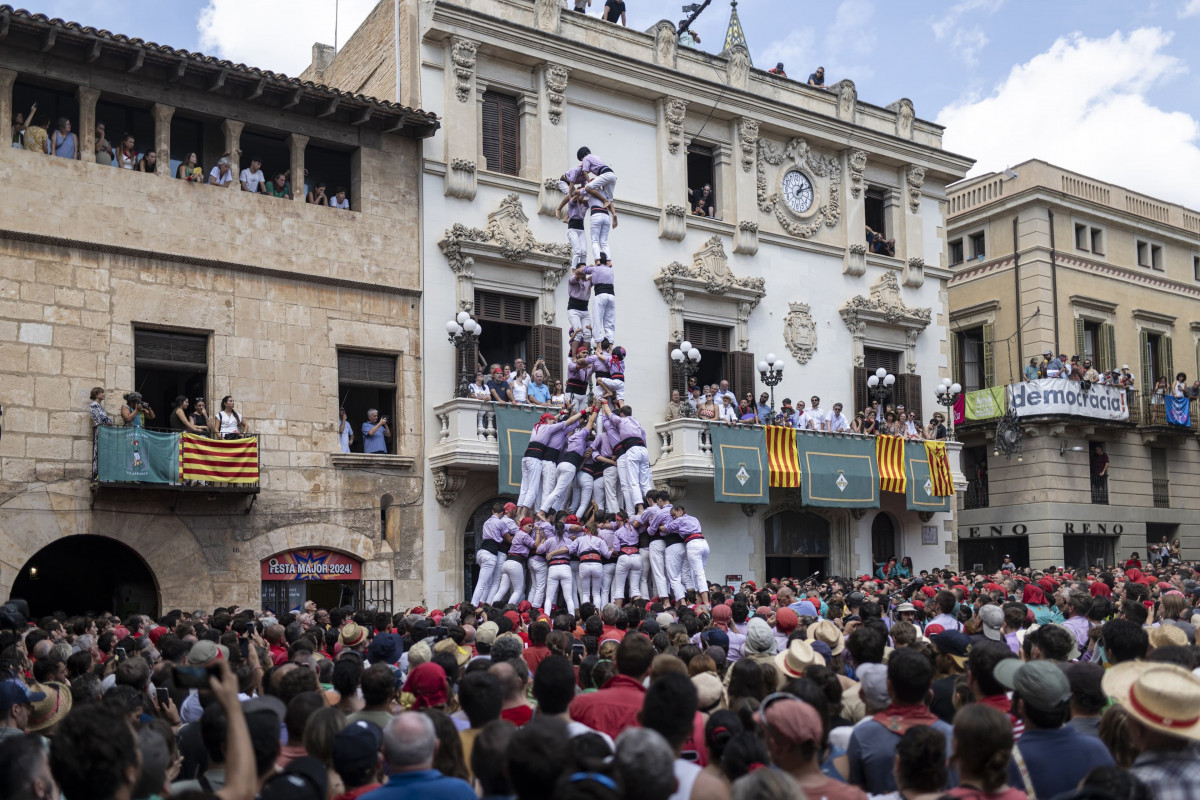 Diada castellera de Sant Fèlix aquest divendres a Vilafranca del Penedès (Barcelona).