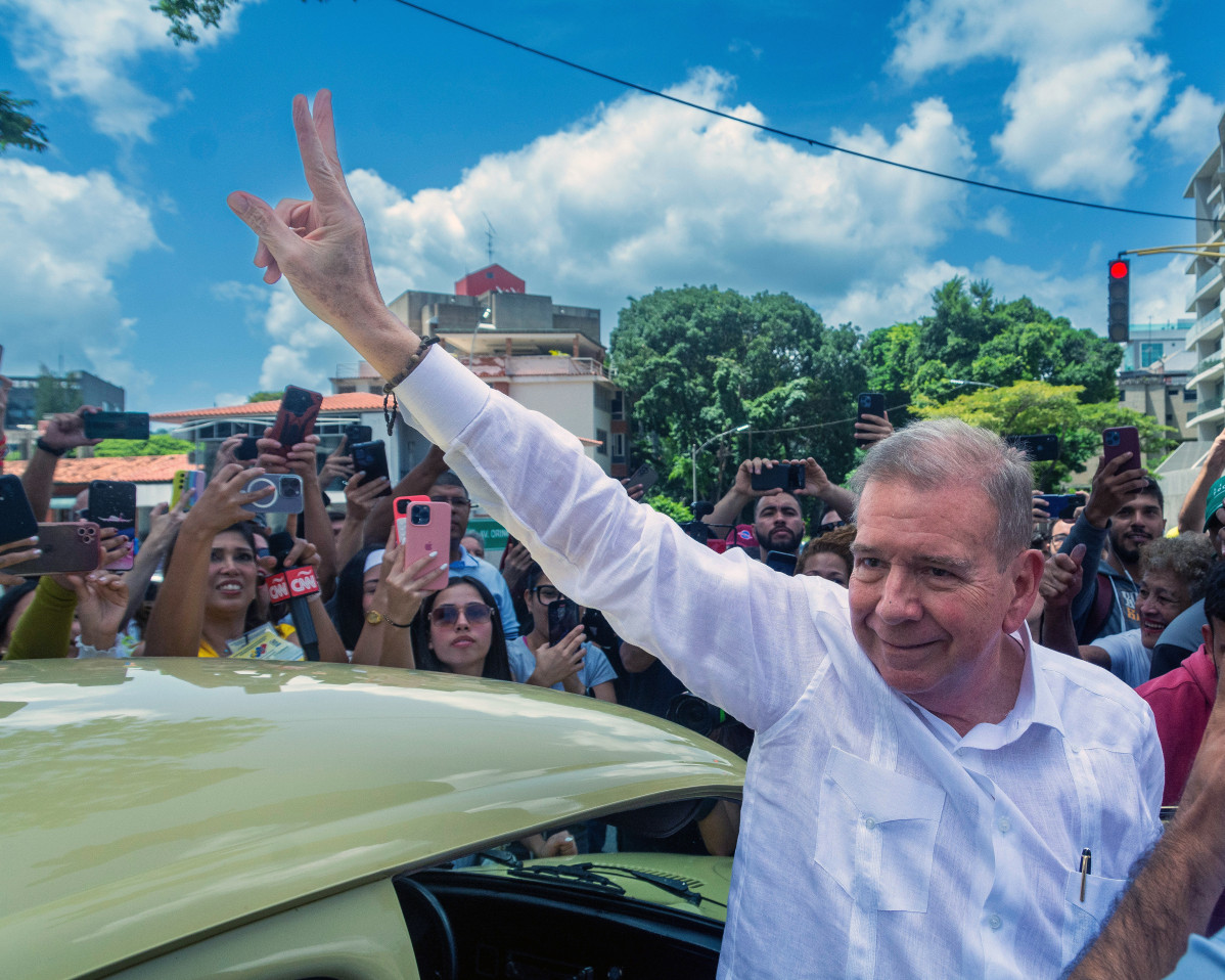 EuropaPress 6155230 july 28 2024 caracas miranda venezuela opposition candidate edmundo