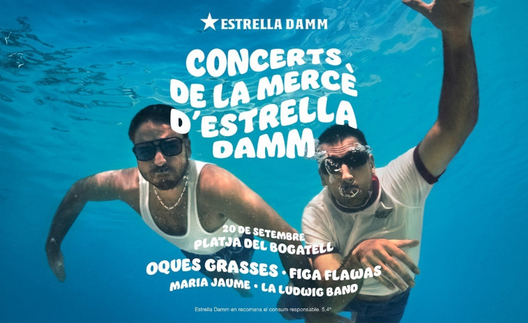 Estrella Damm celebrará la Mercè con conciertos de Figa Flawas, Oques Grasses y Maria Jaume