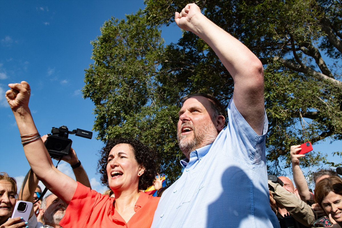 EuropaPress 6084971 secretaria general erc marta rovira presidente erc oriol junqueras archivo