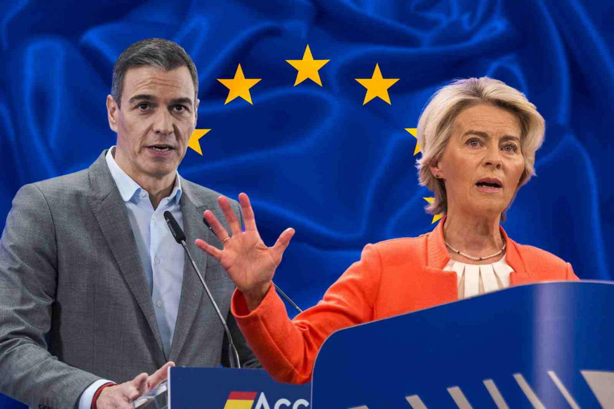 Pedro Sánchez con Ursula Von der Leyen   EP