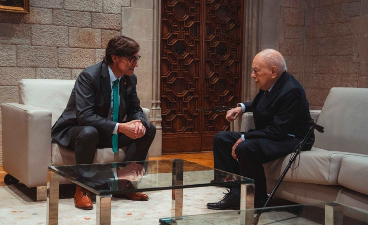 Illa se reúne con el expresident Jordi Pujol en el Palau de la Generalitat