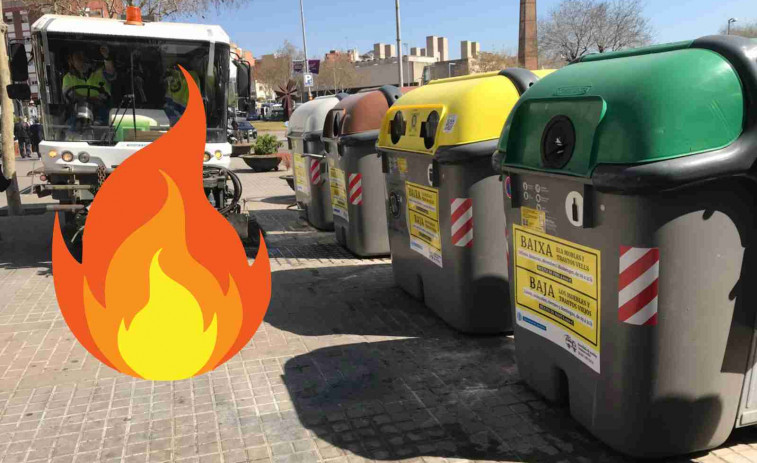 Un pirómano que quema mobiliario urbano anda suelto en Badalona