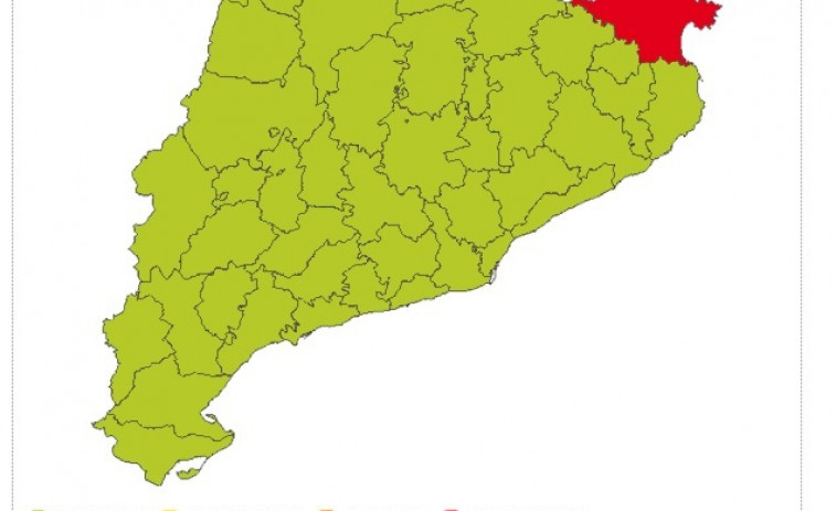 Lluvias torrenciales en el Alt Empordà, con hasta 41,22 mm en 30 minutos en Espolla