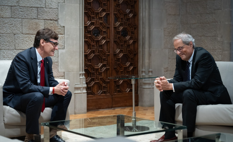 Illa se reúne con Quim Torra en el Palau de la Generalitat en su ronda con expresidentes