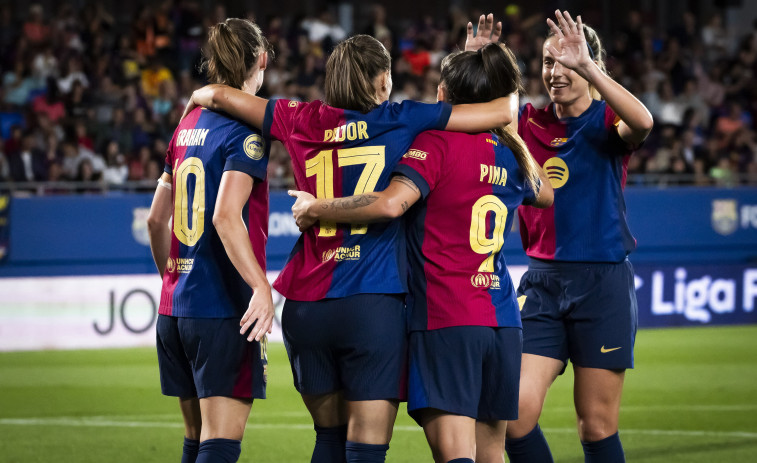 Goleada de escándalo del Barça femenino para seguir en lo más alto de la Liga F (10-1)