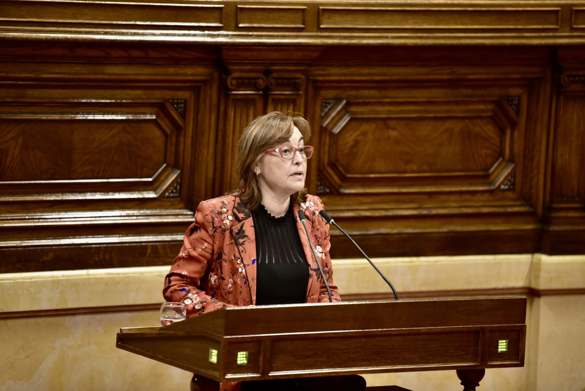 La portavoz del Govern y consellera de Territorio, Vivienda y Transición Ecológica, Sílvia Paneque, en el pleno de este miércoles