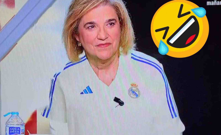 Pilar Rahola, cazada en directo con una camiseta del Real Madrid: ¡No te pierdas su reacción!