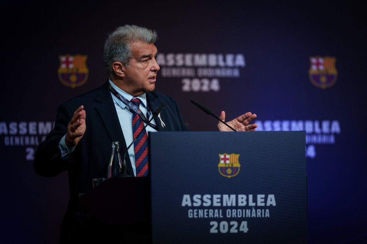 EuropaPress 6285038 presidente fc barcelona joan laporta discurso inicial asamblea general