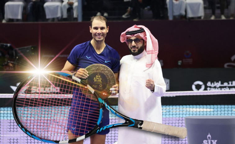 La raqueta de oro que recibe Rafa Nadal en Arabia Saudí: ¿Cuál es su valor económico?