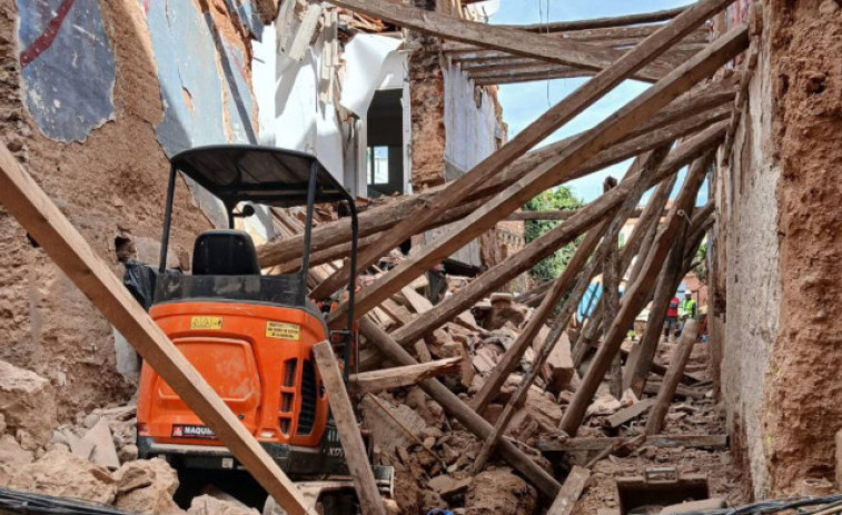 Susto en Esparraguera: un edificio en obras se derrumba