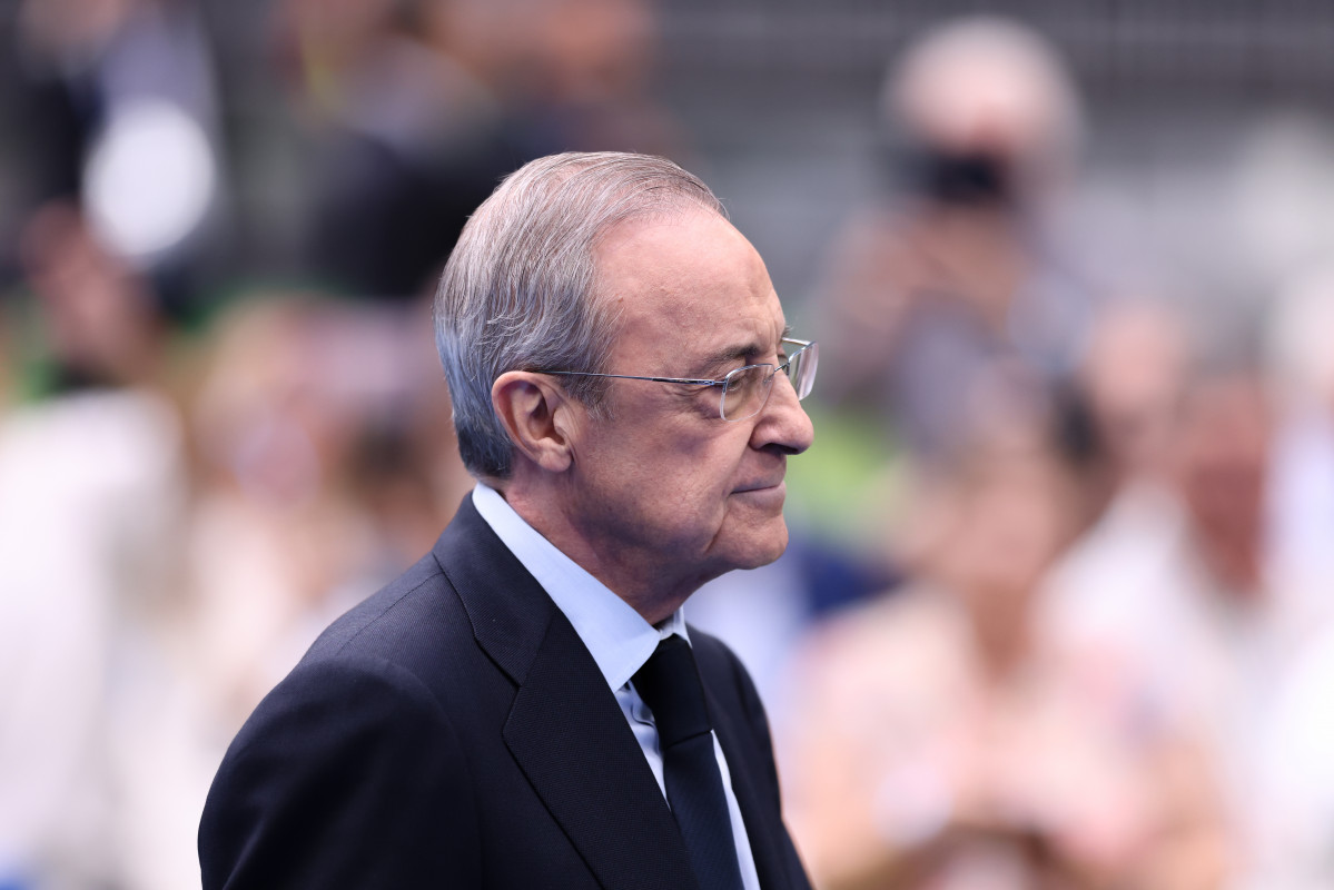 EuropaPress 6111991 florentino perez rodriguez president of real madrid looks on during the