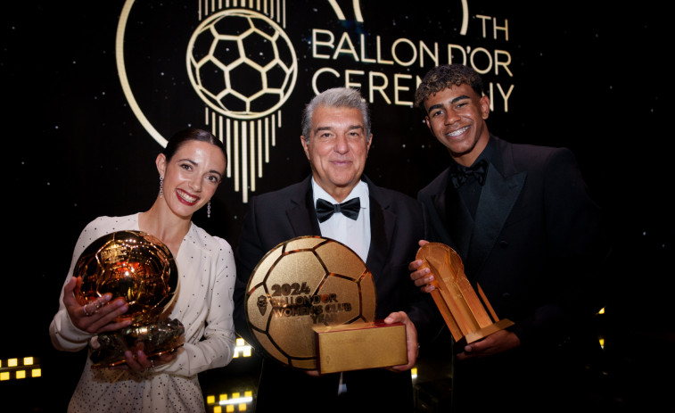 Aitana y Lamine Yamal triunfan en una gala del Balón de Oro histórica para el fútbol español